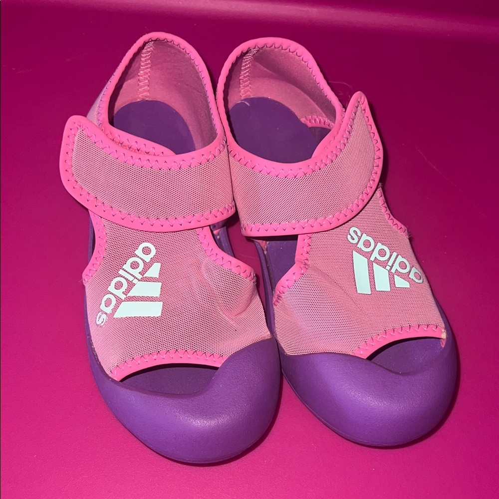 Adidas Kids Sandals in Pink and Purple